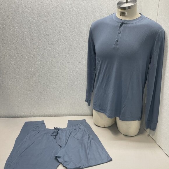 Eberjey Men's Pajama Set Henry Long Size S Coastal Blue - Picture 1 of 1